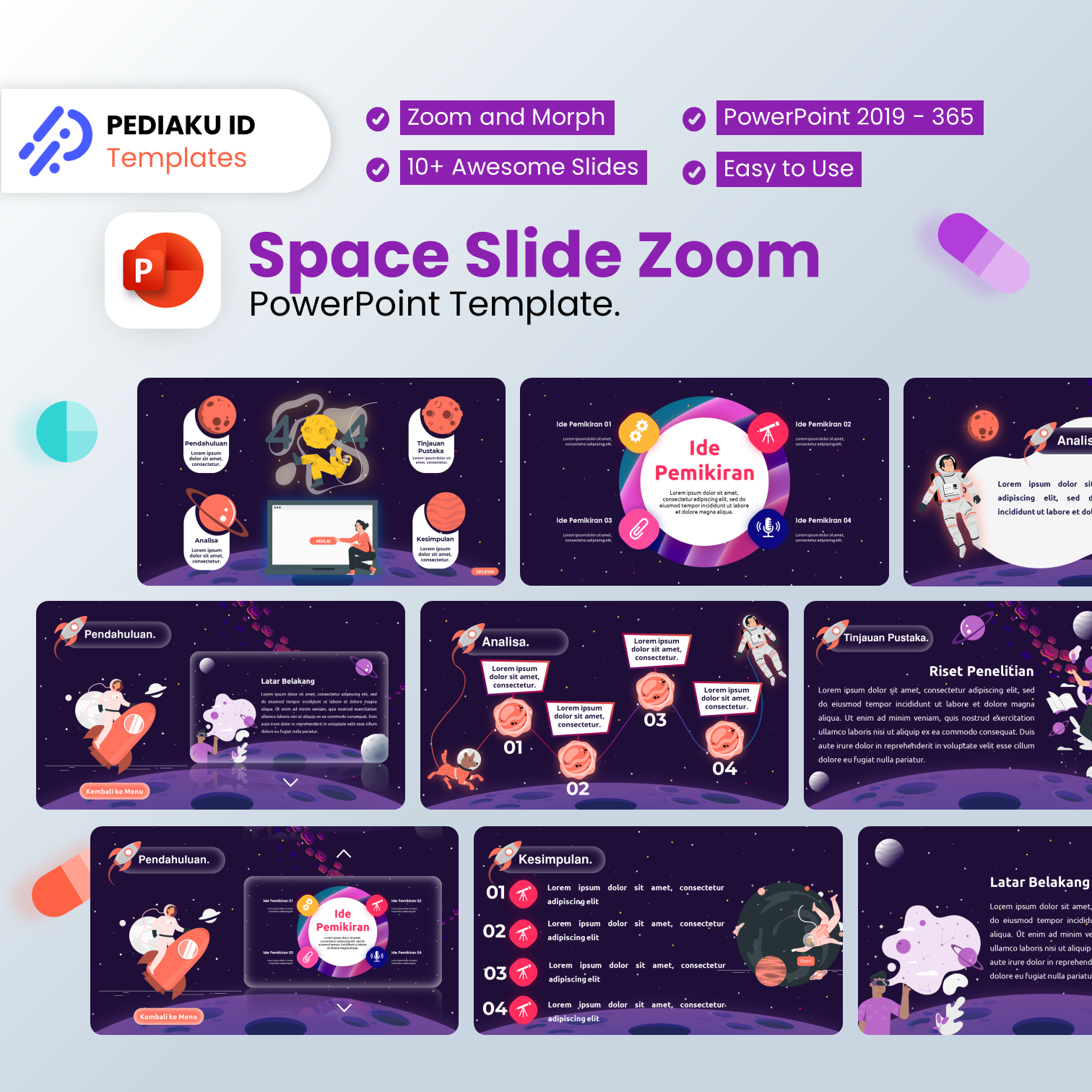 Space Slide Zoom PowerPoint