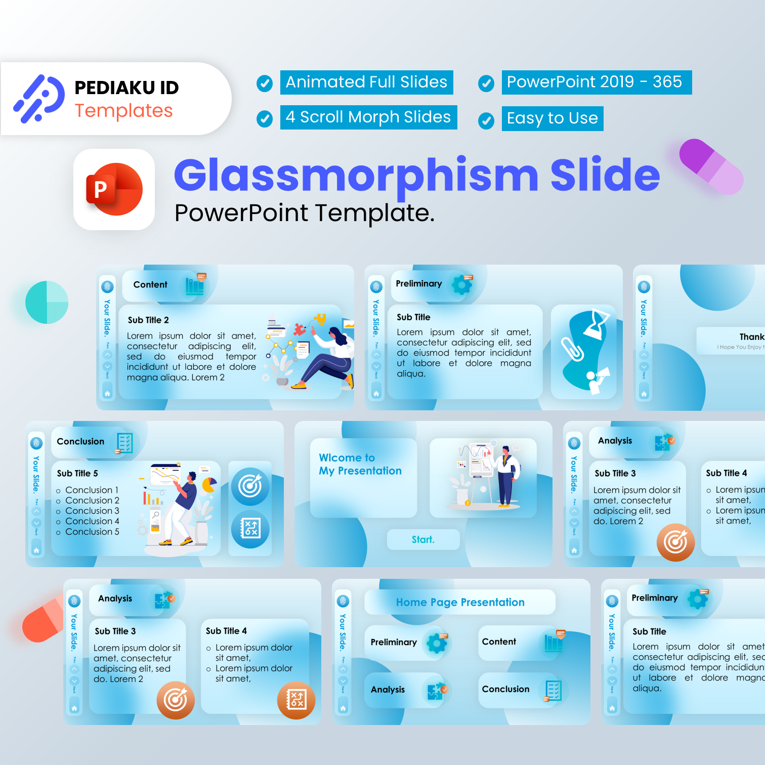 Glassmorphism PowerPoint